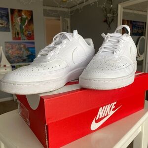 Nike Women’s Court Vision Low 7.5 White Sneakers